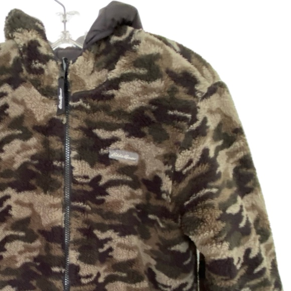 Eddie Bauer Boys 14/16 Reversible Fleece Lined Hooded Lightweight Puffer Jacket. - Picture 7 of 16